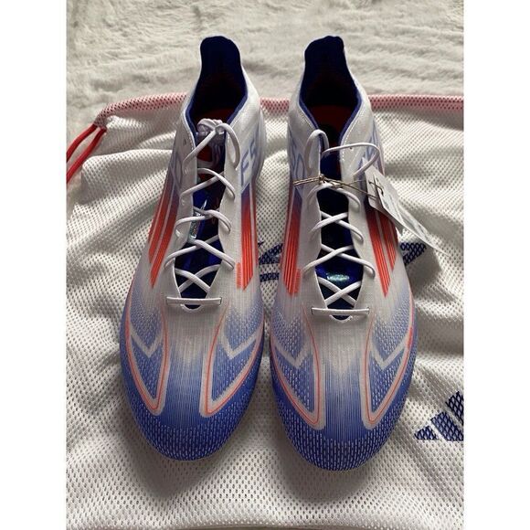 Men’s Sz 13.5 ADIDAS‎ F50 ELITE SOFT GROUND SOCCER CLEATS White Red Blue IF1299 main image 11